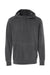 Independent Trading Company PRM4500 Mens Pigment Dyed Hooded Sweatshirt Hoodie w/ Pouch Pocket Black Flat Front