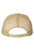 Yupoong Hats 6506 Mens Adjustable Trucker Hat Khaki Flat Back
