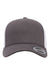 Yupoong Hats 6506 Mens Adjustable Trucker Hat Charcoal Grey/White Flat Front