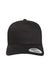 Yupoong Hats 6506 Mens Adjustable Trucker Hat Black Flat Front