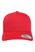 Yupoong Hats 6506 Mens Adjustable Trucker Hat Red Flat Front