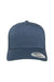 Yupoong Hats 6506 Mens Adjustable Trucker Hat Navy Blue Flat Front