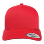 Yupoong Hats Mens Adjustable Trucker Hat - Red/White