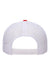 Yupoong Hats 6506 Mens Adjustable Trucker Hat Red/White Flat Back