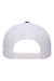 Yupoong Hats 6506 Mens Adjustable Trucker Hat Black/White Flat Back