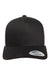 Yupoong Hats 6506 Mens Adjustable Trucker Hat Black/White Flat Front