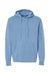 Independent Trading Company PRM4500 Mens Pigment Dyed Hooded Sweatshirt Hoodie w/ Pouch Pocket Light Blue Flat Front