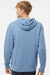 Independent Trading Company PRM4500 Mens Pigment Dyed Hooded Sweatshirt Hoodie w/ Pouch Pocket Light Blue Model Back