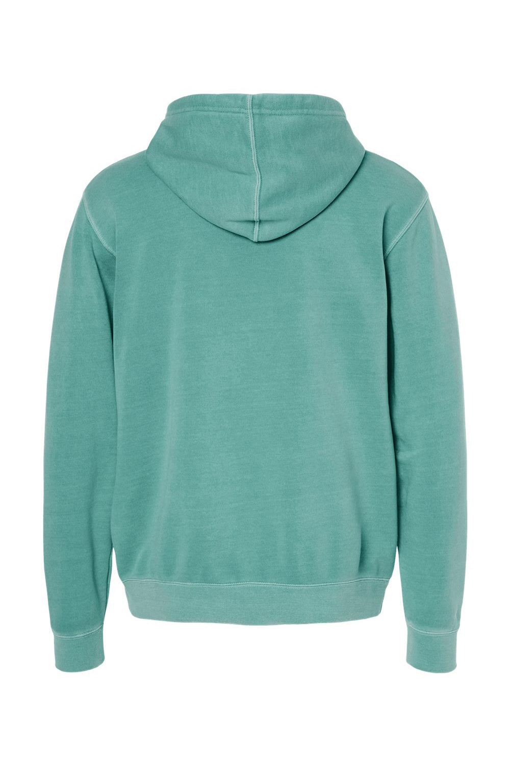 Independent Trading Company PRM4500 Mens Pigment Dyed Hooded Sweatshirt Hoodie w/ Pouch Pocket Mint Green Flat Back