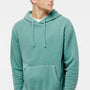 Independent Trading Company Mens Pigment Dyed Hooded Sweatshirt Hoodie w/ Pouch Pocket - Mint Green