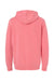 Independent Trading Company PRM4500 Mens Pigment Dyed Hooded Sweatshirt Hoodie w/ Pouch Pocket Pink Flat Back