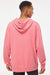 Independent Trading Company PRM4500 Mens Pigment Dyed Hooded Sweatshirt Hoodie w/ Pouch Pocket Pink Model Back