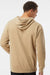 Independent Trading Company PRM4500 Mens Pigment Dyed Hooded Sweatshirt Hoodie w/ Pouch Pocket Sandstone Brown Model Back