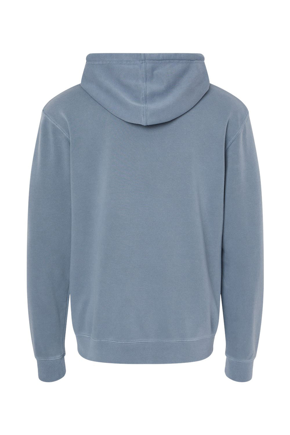 Independent Trading Company PRM4500 Mens Pigment Dyed Hooded Sweatshirt Hoodie w/ Pouch Pocket Slate Blue Flat Back