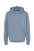 Independent Trading Company PRM4500 Mens Pigment Dyed Hooded Sweatshirt Hoodie w/ Pouch Pocket Slate Blue Flat Front