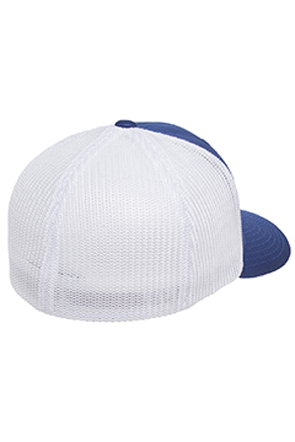 Flexfit Hats 6511 Mens Stretch Fit Trucker Hat Royal Blue/White Flat Back