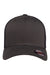 Flexfit Hats 6511 Mens Stretch Fit Trucker Hat Charcoal Grey/Navy Blue Flat Front