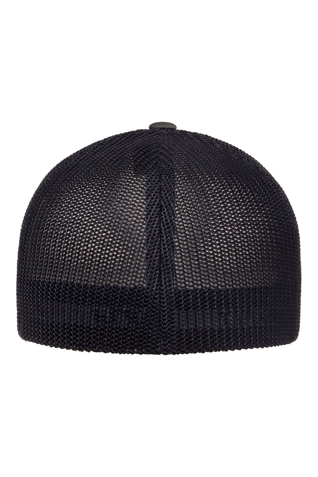 Flexfit Hats 6511 Mens Stretch Fit Trucker Hat Charcoal Grey/Navy Blue Flat Back