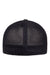 Flexfit Hats 6511 Mens Stretch Fit Trucker Hat Charcoal Grey/Navy Blue Flat Back