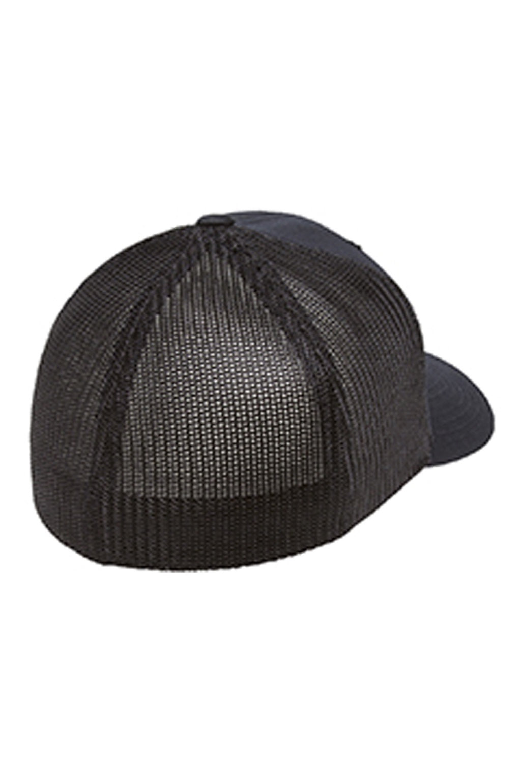 Flexfit Hats 6511 Mens Stretch Fit Trucker Hat Dark Navy Blue Flat Back