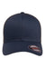 Flexfit Hats 6511 Mens Stretch Fit Trucker Hat Navy Blue/Graphite Grey Flat Front