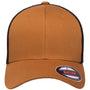 Flexfit Hats Mens Stretch Fit Trucker Hat - Caramel Brown/Black