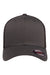 Flexfit Hats 6511 Mens Stretch Fit Trucker Hat Charcoal Grey/Black Flat Front