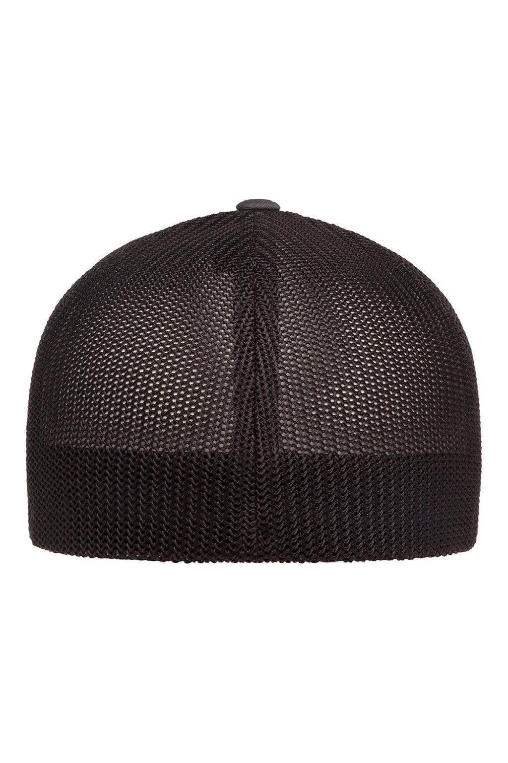 Flexfit Hats 6511 Mens Stretch Fit Trucker Hat Charcoal Grey/Black Flat Back