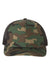 Richardson Hats 112P Mens Printed Snapback Trucker Hat Army Camo/Black Flat Front