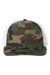 Richardson 112P Mens Printed Trucker Hat Army Camo/White Flat Front