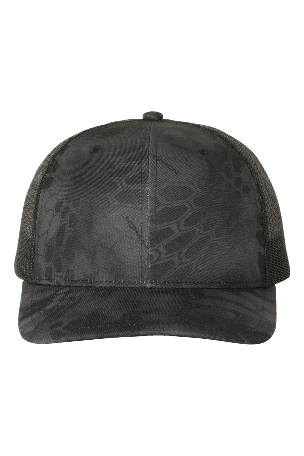 Richardson Hats 112P Mens Printed Snapback Trucker Hat Kryptek Typhon/Black Flat Front