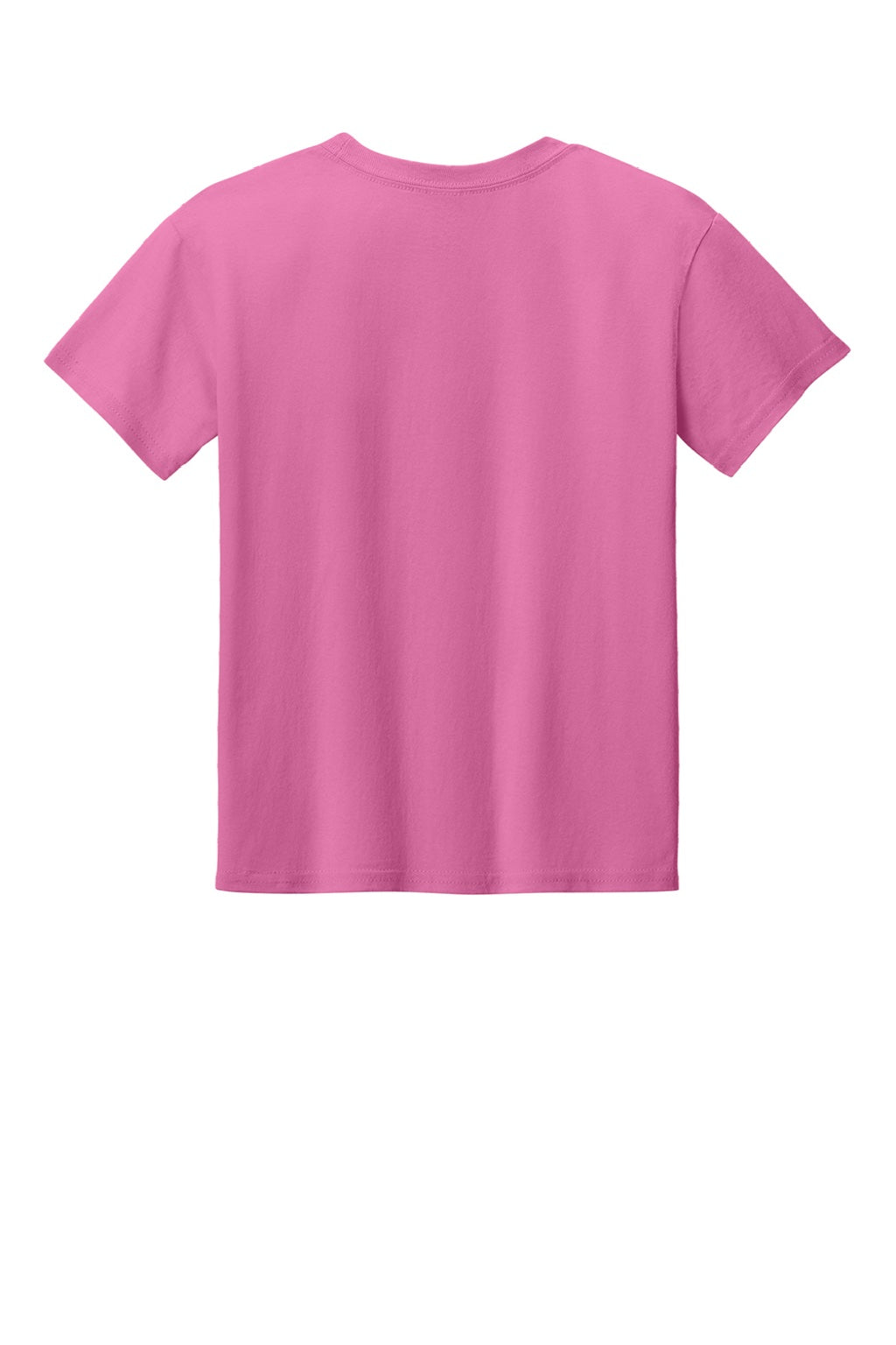 Gildan 3000B Youth Short Sleeve Crewneck T-Shirt Azalea Pink Flat Back