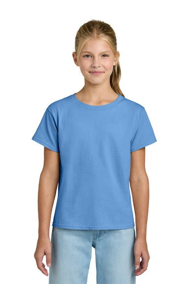 Gildan 3000B Youth Short Sleeve Crewneck T-Shirt Carolina Blue Model Front