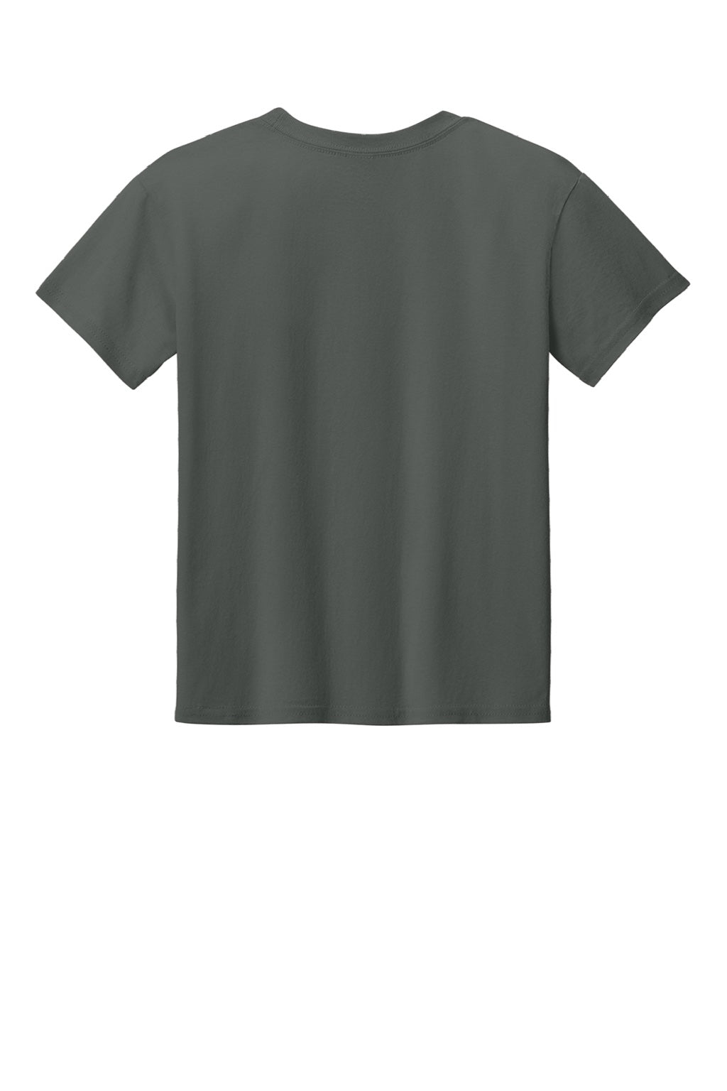 Gildan 3000B Youth Short Sleeve Crewneck T-Shirt Charcoal Grey Flat Back