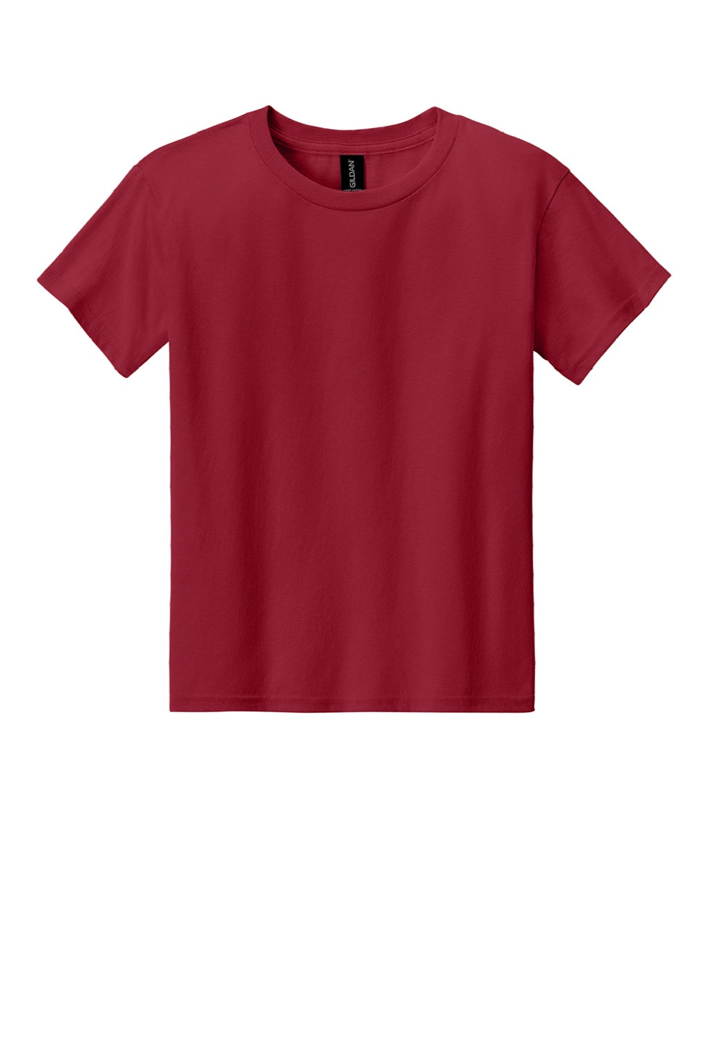 Gildan 3000B Youth Short Sleeve Crewneck T-Shirt Cherry Red Flat Front