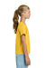 Gildan 3000B Youth Short Sleeve Crewneck T-Shirt Daisy Yellow Model Side