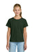 Gildan 3000B Youth Short Sleeve Crewneck T-Shirt Forest Green Model Front