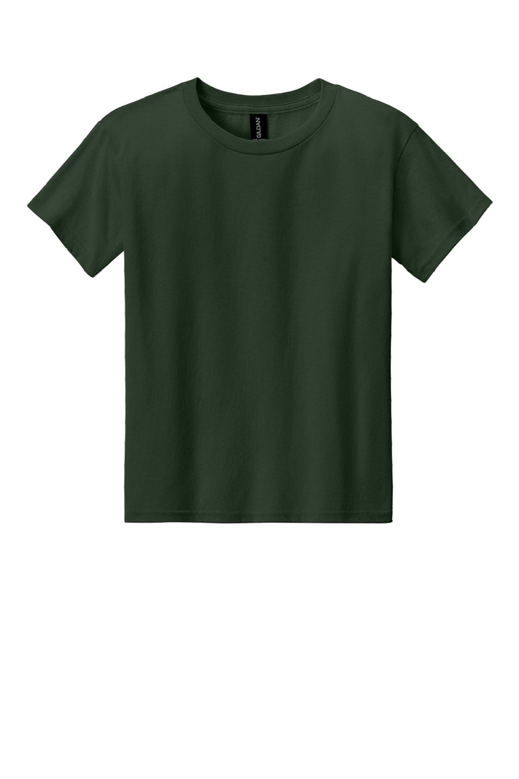Gildan 3000B Youth Short Sleeve Crewneck T-Shirt Forest Green Flat Front
