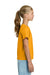 Gildan 3000B Youth Short Sleeve Crewneck T-Shirt Gold Model Side