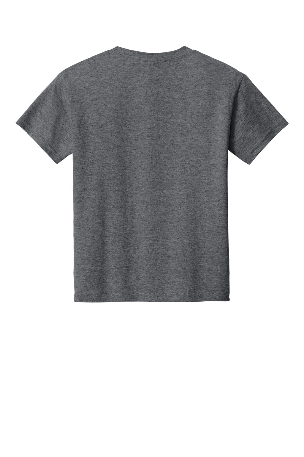 Gildan 3000B Youth Short Sleeve Crewneck T-Shirt Heather Graphite Grey Flat Back