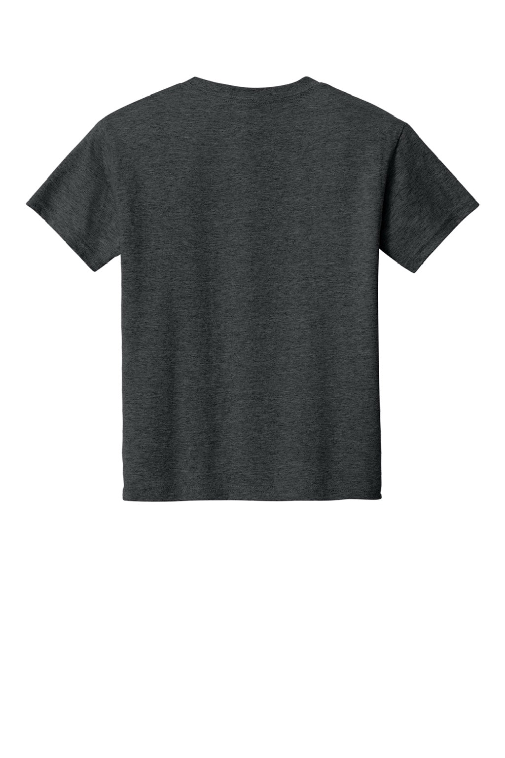Gildan 3000B Youth Short Sleeve Crewneck T-Shirt Heather Dark Grey Flat Back