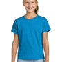 Gildan Youth Short Sleeve Crewneck T-Shirt - Heather Sapphire Blue