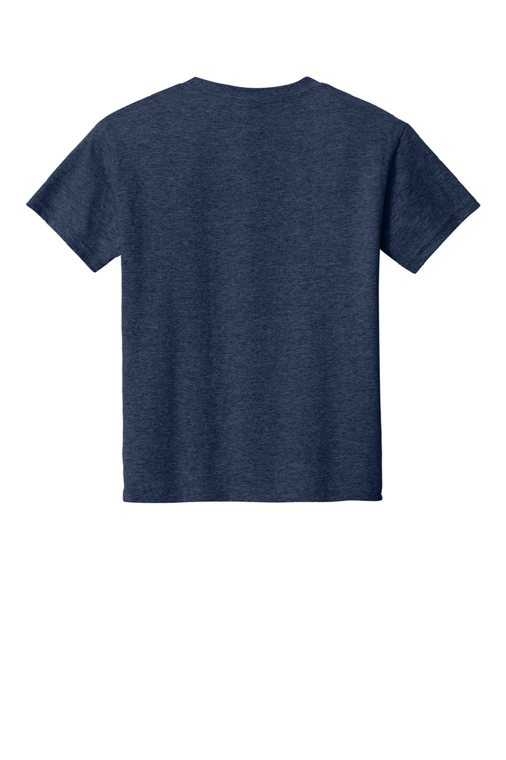 Gildan 3000B Youth Short Sleeve Crewneck T-Shirt Heather Navy Blue Flat Back