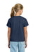 Gildan 3000B Youth Short Sleeve Crewneck T-Shirt Heather Navy Blue Model Back