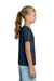 Gildan 3000B Youth Short Sleeve Crewneck T-Shirt Heather Navy Blue Model Side
