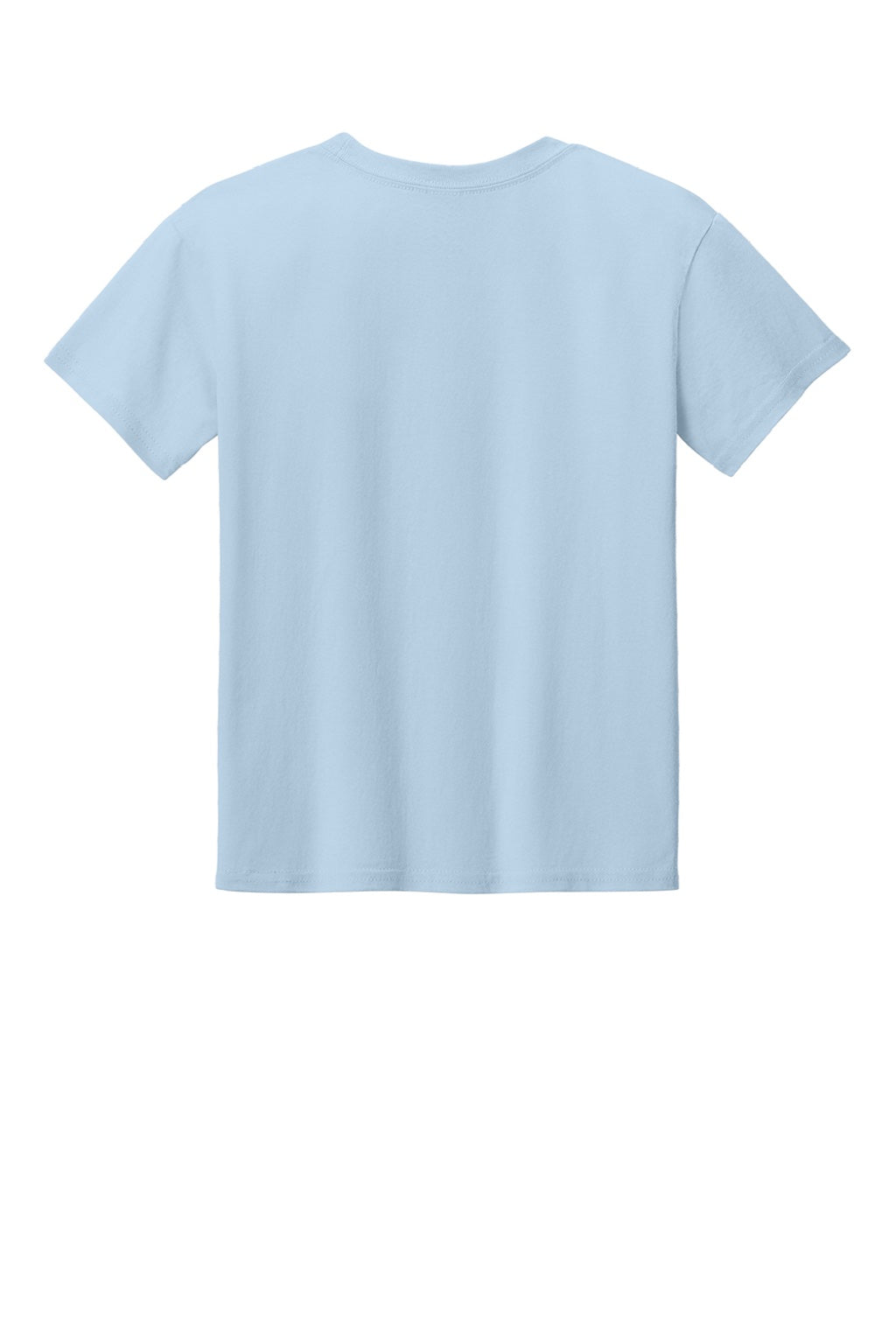Gildan 3000B Youth Short Sleeve Crewneck T-Shirt Light Blue Flat Back