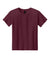 Gildan 3000B Youth Short Sleeve Crewneck T-Shirt Maroon Flat Front