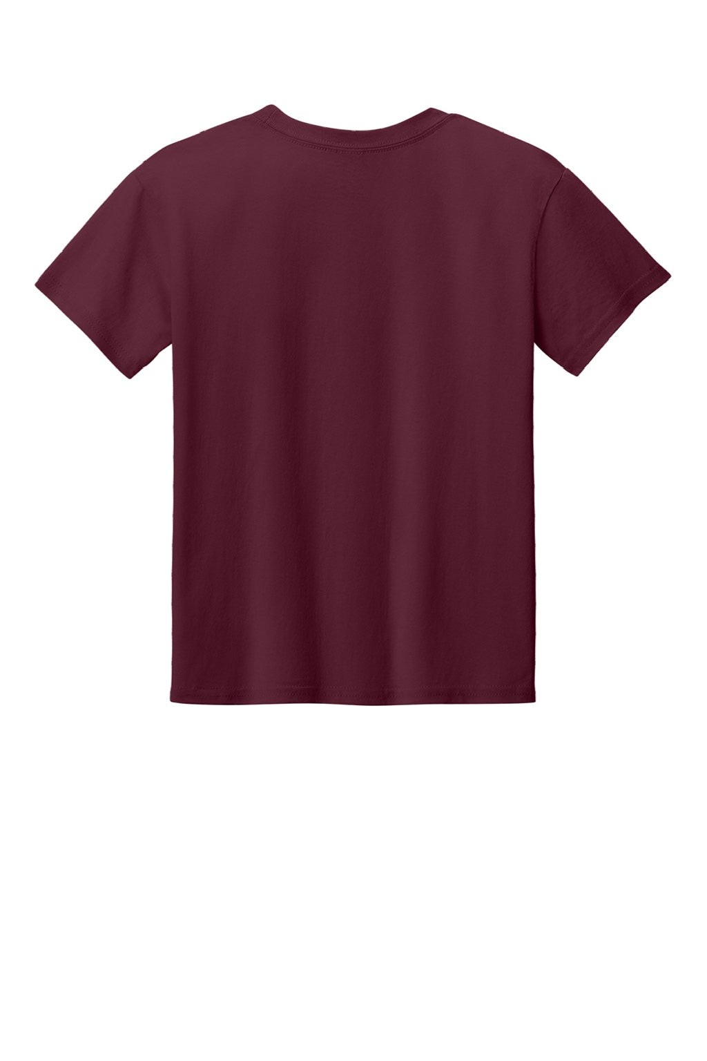 Gildan 3000B Youth Short Sleeve Crewneck T-Shirt Maroon Flat Back