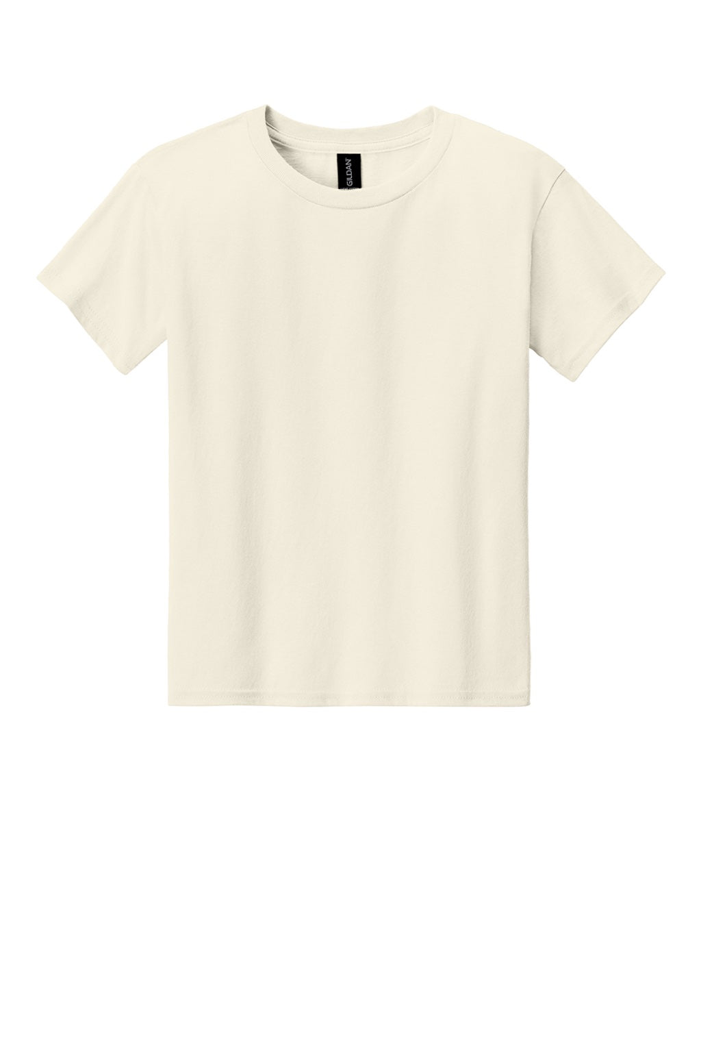 Gildan 3000B Youth Short Sleeve Crewneck T-Shirt Natural Flat Front