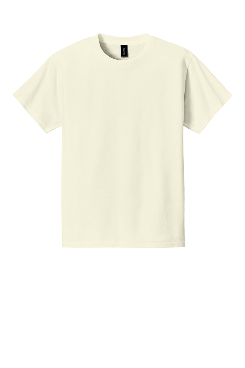 Gildan 3000B Youth Short Sleeve Crewneck T-Shirt Off White Flat Front